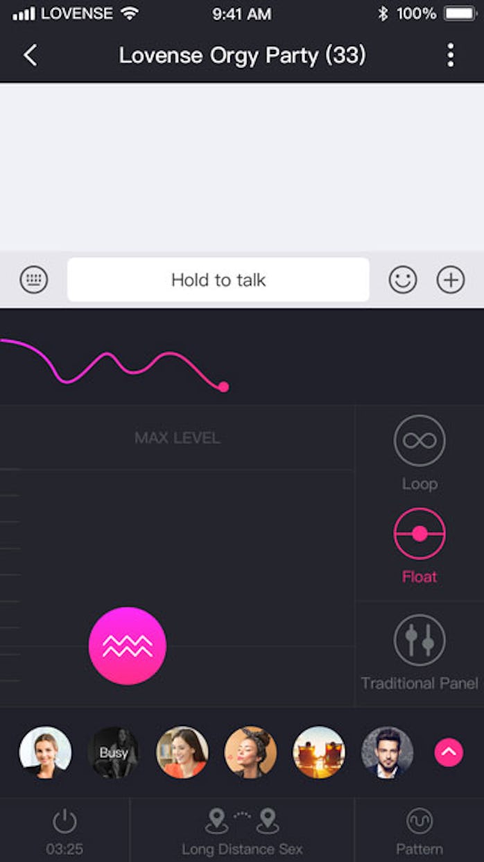 Lovense Group Control beta screenshot.