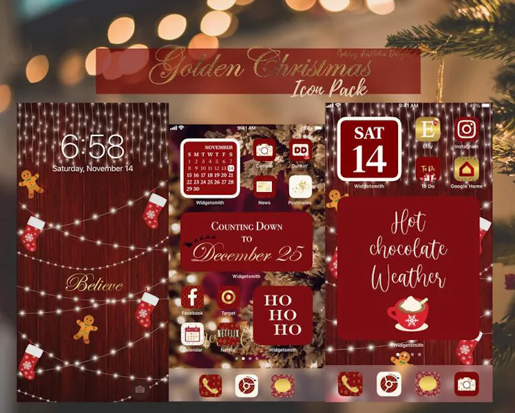 22 Holiday iOS 14 Home Screen Designs To Make You Feel Merry