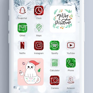 Christmas Glitter iOS 14 Home Screen App Icon Pack