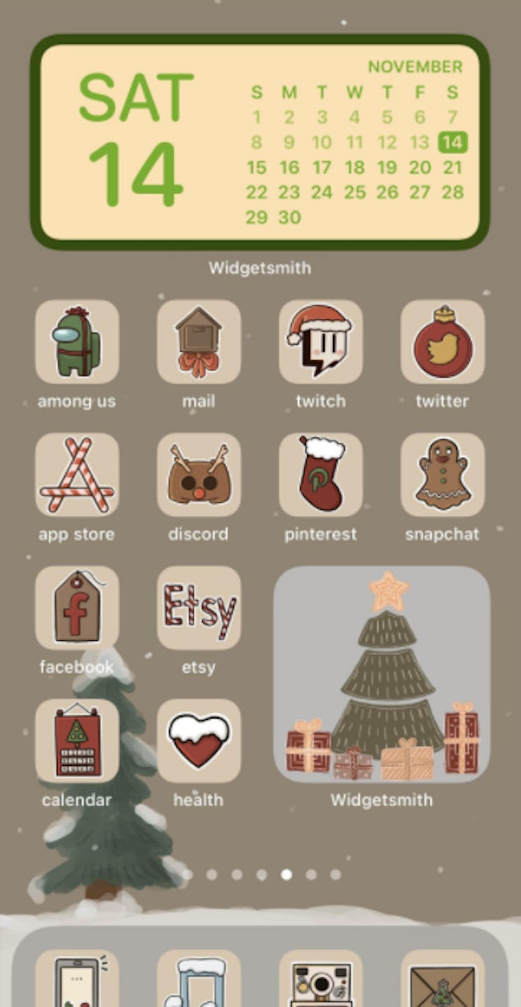 Rustic Holiday iOS 14 Home Screen Design Pack