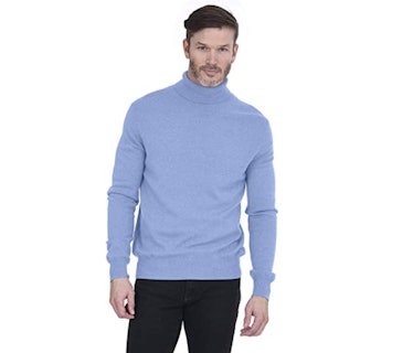 Cashmeren Men's Basic Turtleneck Pullover