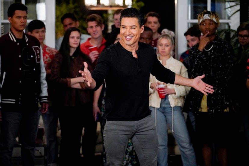 Mario Lopez as A.C. Slater in 'Saved by the Bell' via Peacock's press site