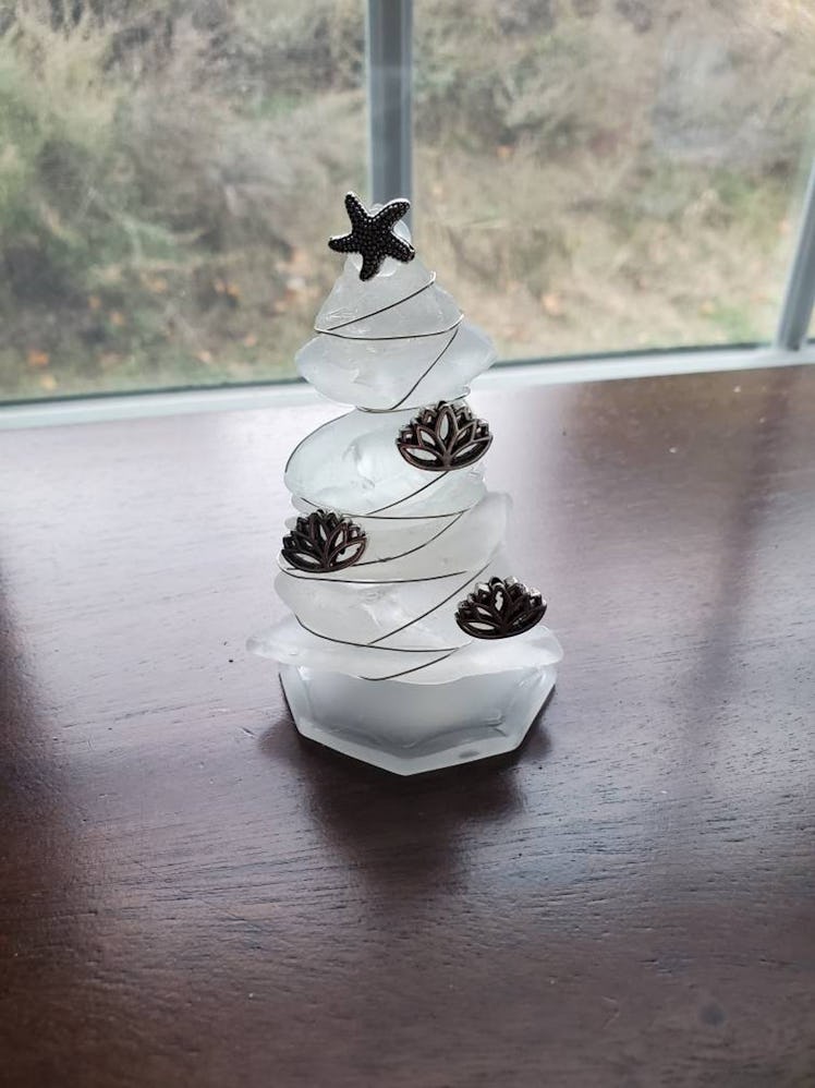 White Sea Glass Christmas Tree