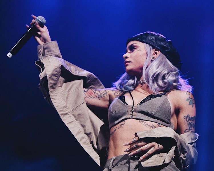Kehlani wearing a custom bralette from Cassandra Evanow