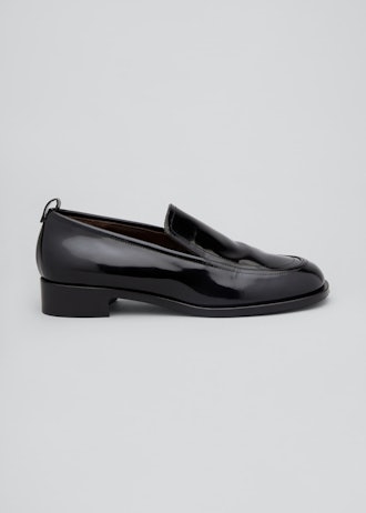 Shiny Leather Penny Loafers