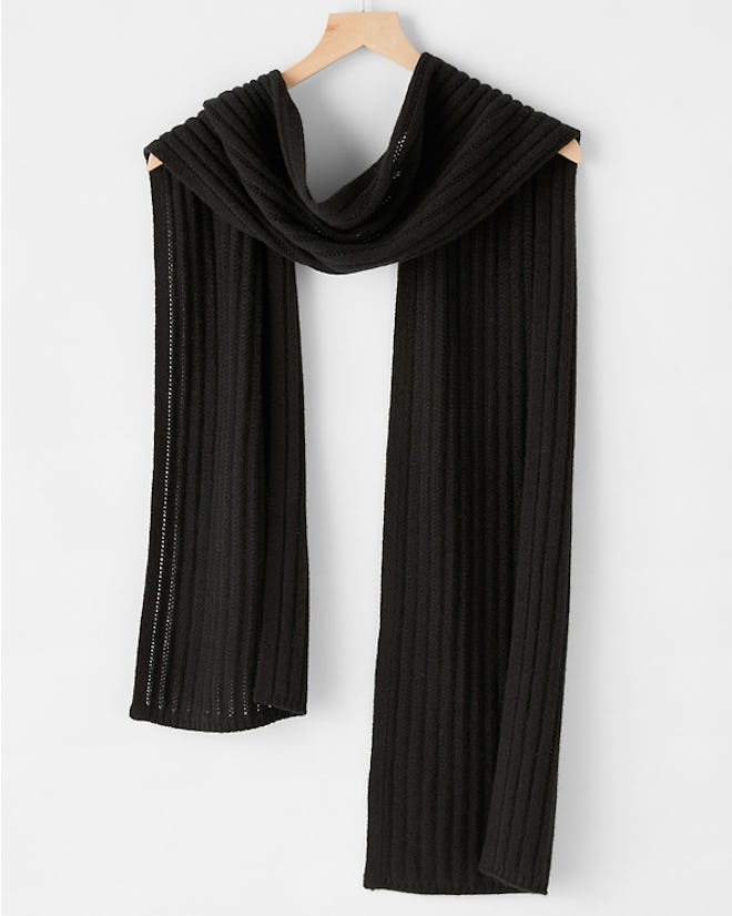 Cashmere Novelty-Stitch Scarf