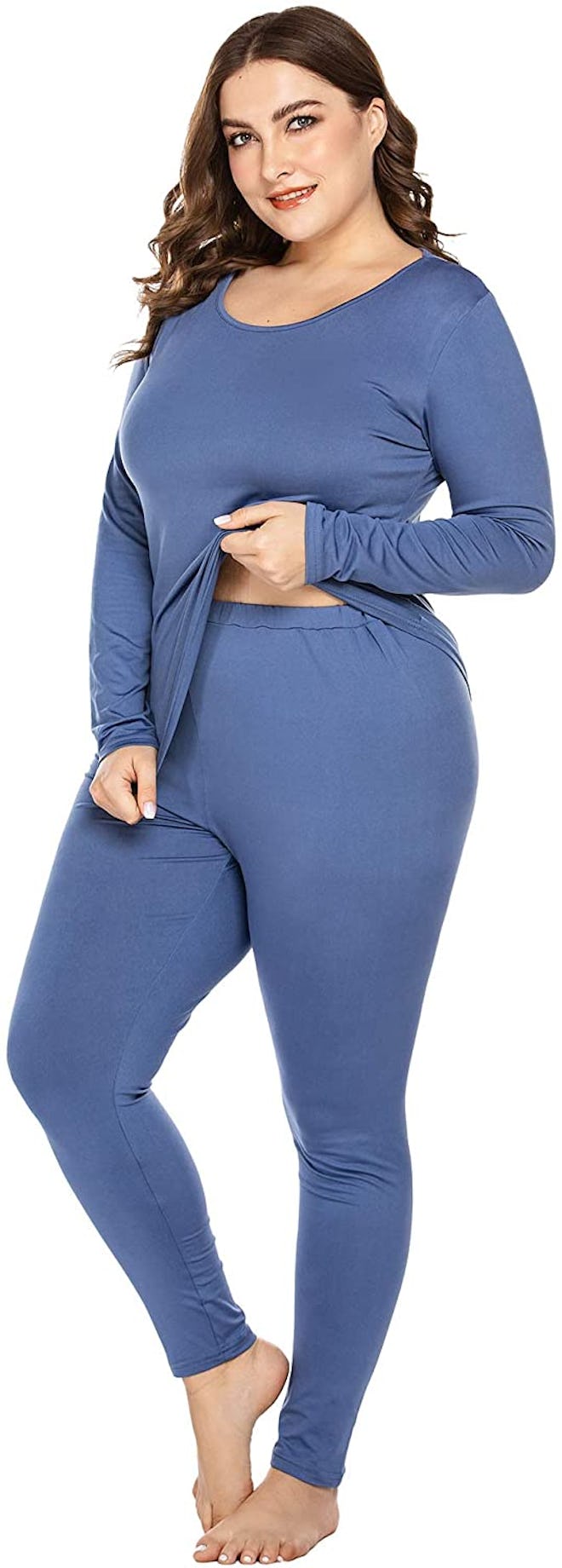 IN'VOLAND Women’s Plus-Size Thermal Long Johns