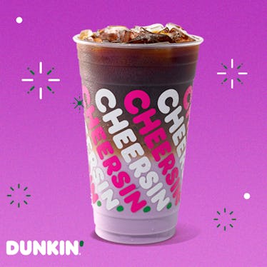 Dunkin's new Sugarplum Macchiato features a lilac base.