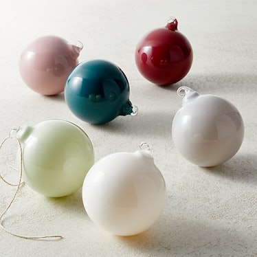 Opaque 3" Christmas Tree Ornaments — Set of 6