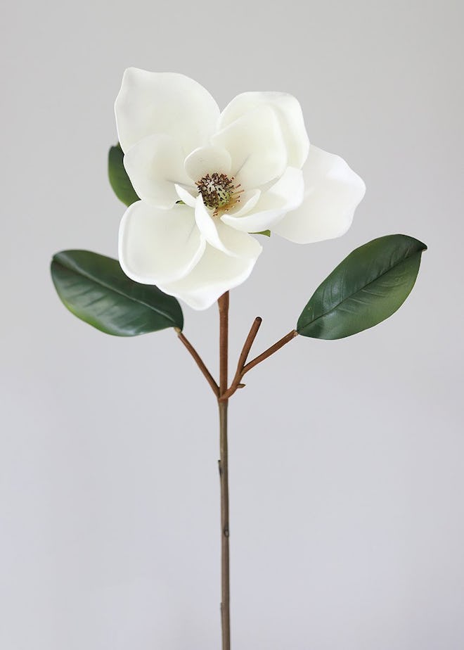 White Real Touch Magnolia Flower
