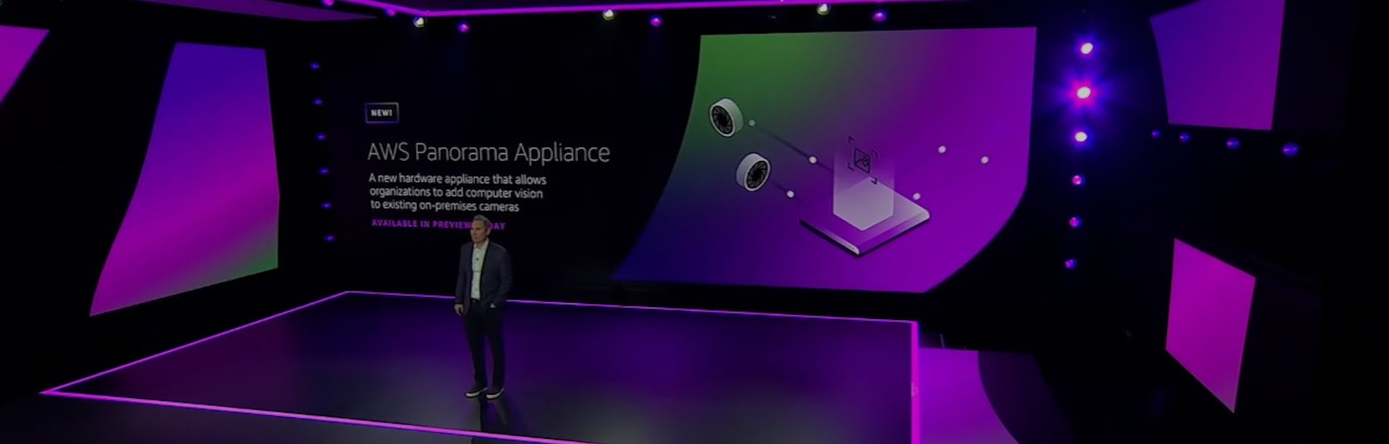 Amazon Panorama adds machine learning smarts to existing cameras.