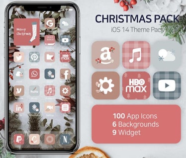 Cute Aesthetic Pastel Holiday iOS 14 Home Screen Design Pack