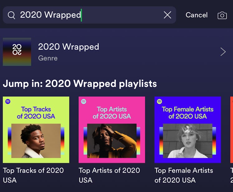 Here's where you can find your 2020 Spotify Wrapped playlist.