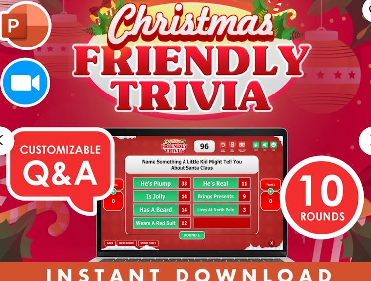 Christmas Holiday Friendly Trivia Scoreboard — RetroGamesByProvo