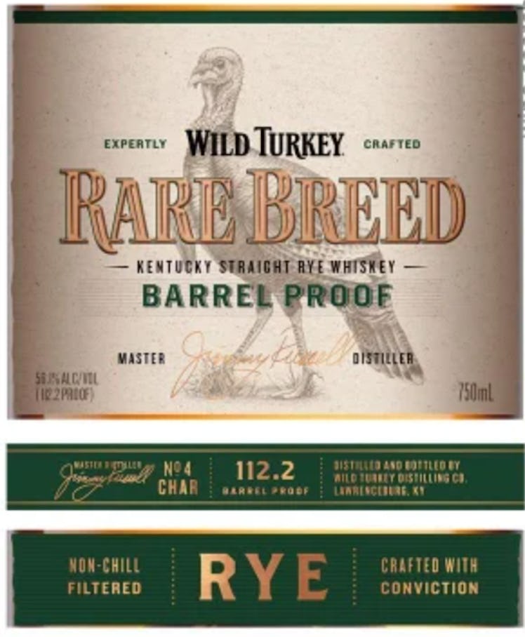 Wild Turkey Kentucky Straight Rye Whiskey Barrel Proof Rare Breed 