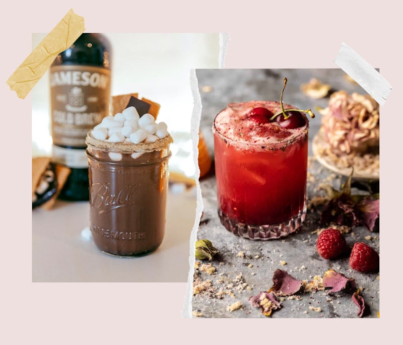 a spiked cocoa drink and a cocktail