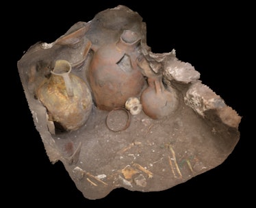 3D reconstruction of one of the grave sites found at Megiddo