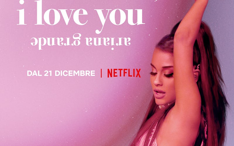 The poster for the Netflix special 'Ariana Grande: Excuse Me, I Love You,' via the Netflix press sit...