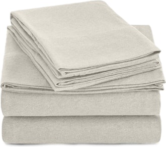 AmazonBasics Cotton Jersey Bed Sheet Set (Queen)