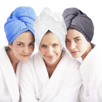 Laluztop Microfiber Hair Towel (3-Pack)