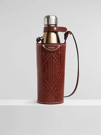 Black Quilted Lambskin CC Water Bottle Gold Hardware, 2020