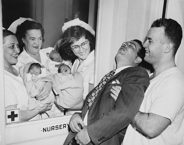 Dad surprised with triplets
