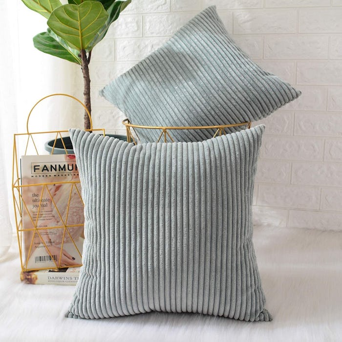 MERNETTE Corduroy Throw Pillow Cover (2-Pack)