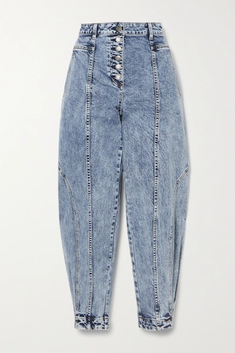 Brodie acid-wash high-rise tapered jeans