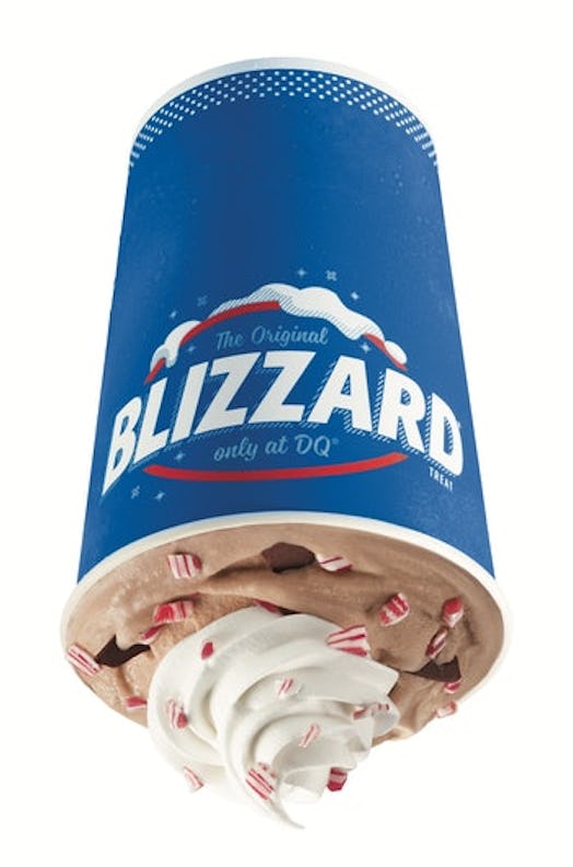 Dairy Queen hot cocoa peppermint blizzard