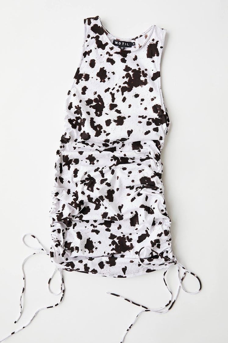 Motel Ardilla Animal Print Cinched Mini Dress