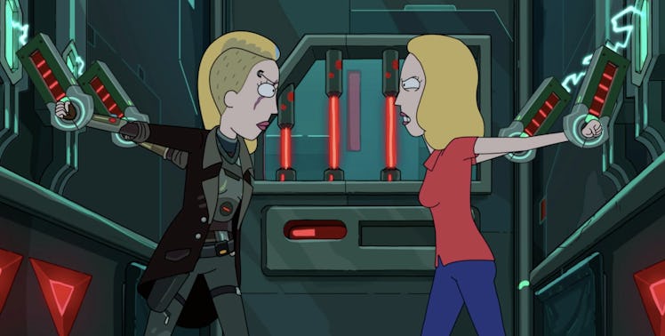 rick and morty season 4 finale space beth and beth