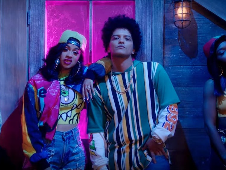 Cardi B and Bruno Mars appear in the Finnesse video.