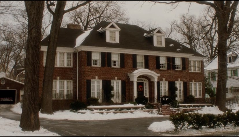 The Home Alone house is a classic background for any holiday Zoom party.