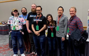 A photo of the Video Game History Foundation members.