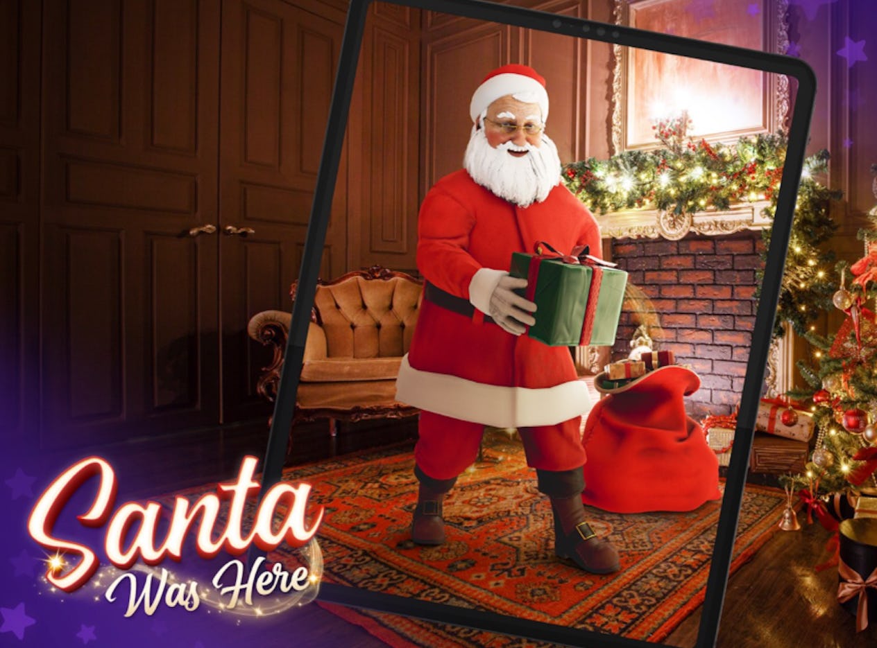 photoshop santa into living room