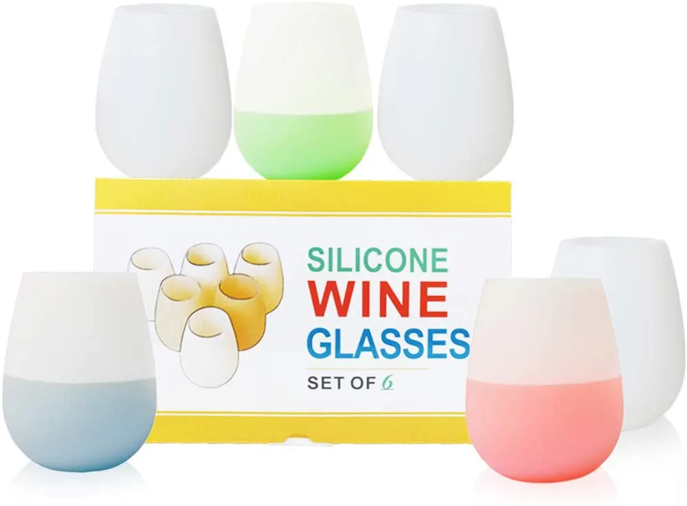 Unbreakable Acrylic Pastel Wine Glasses Set of 6