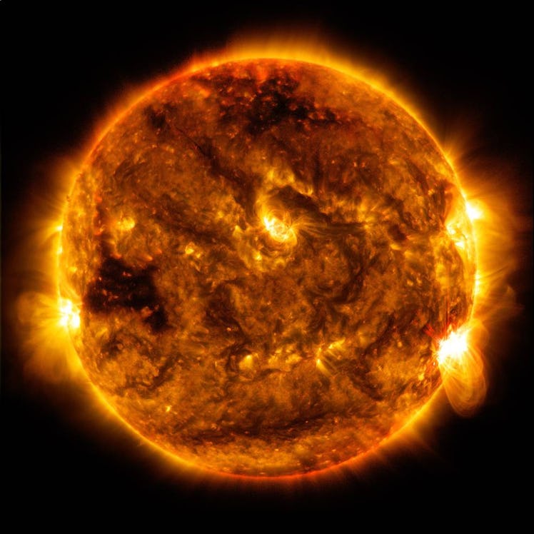 The Sun emitted a mid-level solar flare, peaking at 8:13 p.m. EDT on Oct. 1, 2015
