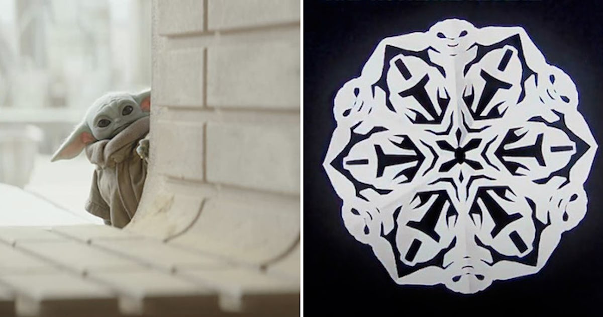 Here's How To Make A Baby Yoda Paper Snowflake That's Cuteness Overload