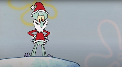 Squidward As Santa is the ultimate Zoom background for Christmas.