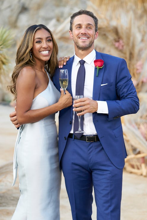 Tayshia and Zac get engaged in 'The Bachelorette,' via ABC press site.