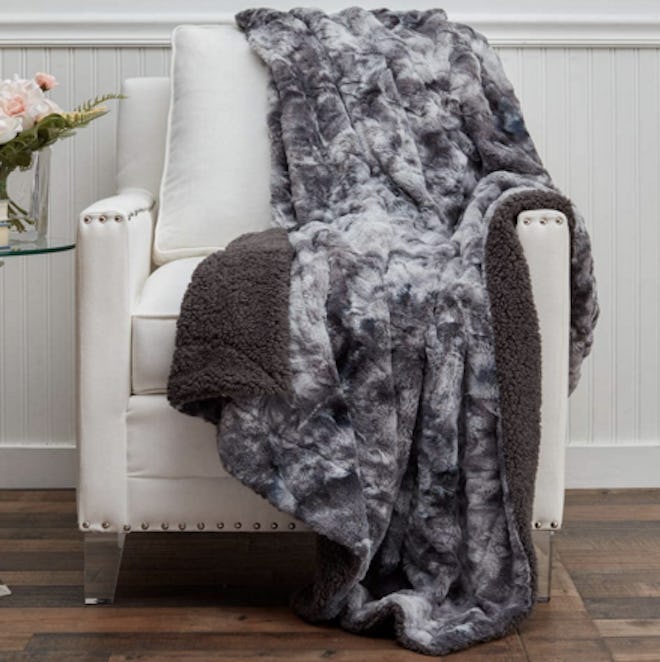 The Connecticut Home Company Faux Fur Reversible Throw