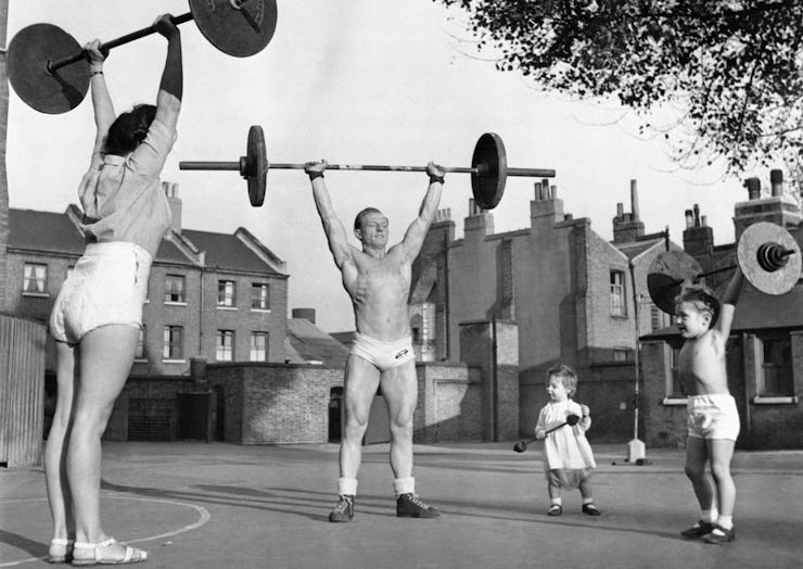 a weight lifting family
