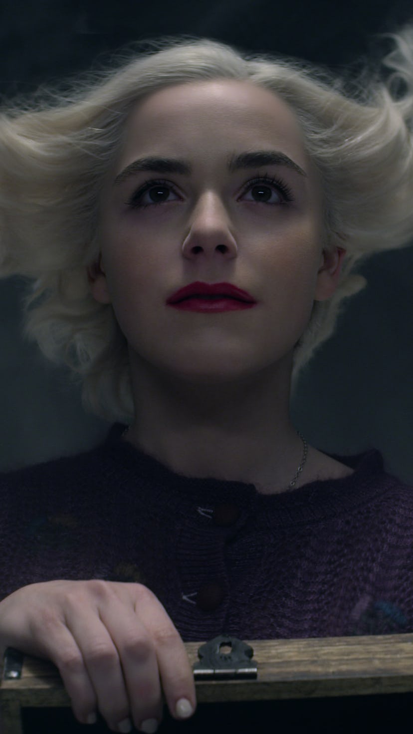 Kiernan Shipka in 'Chilling Adventures of Sabrina,' via the Netflix press site.