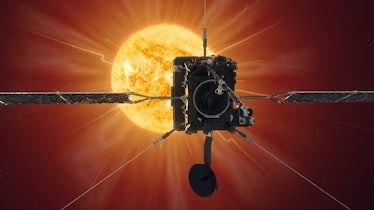 solar orbiter in front of sun