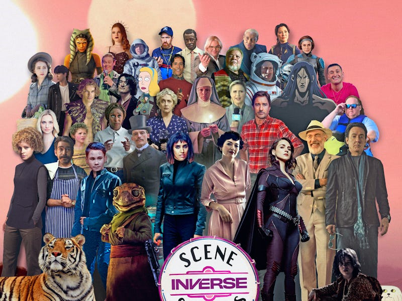 A large collage with various TV and film characters