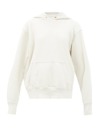 Brushed-back Cotton Hooded Sweatshirt