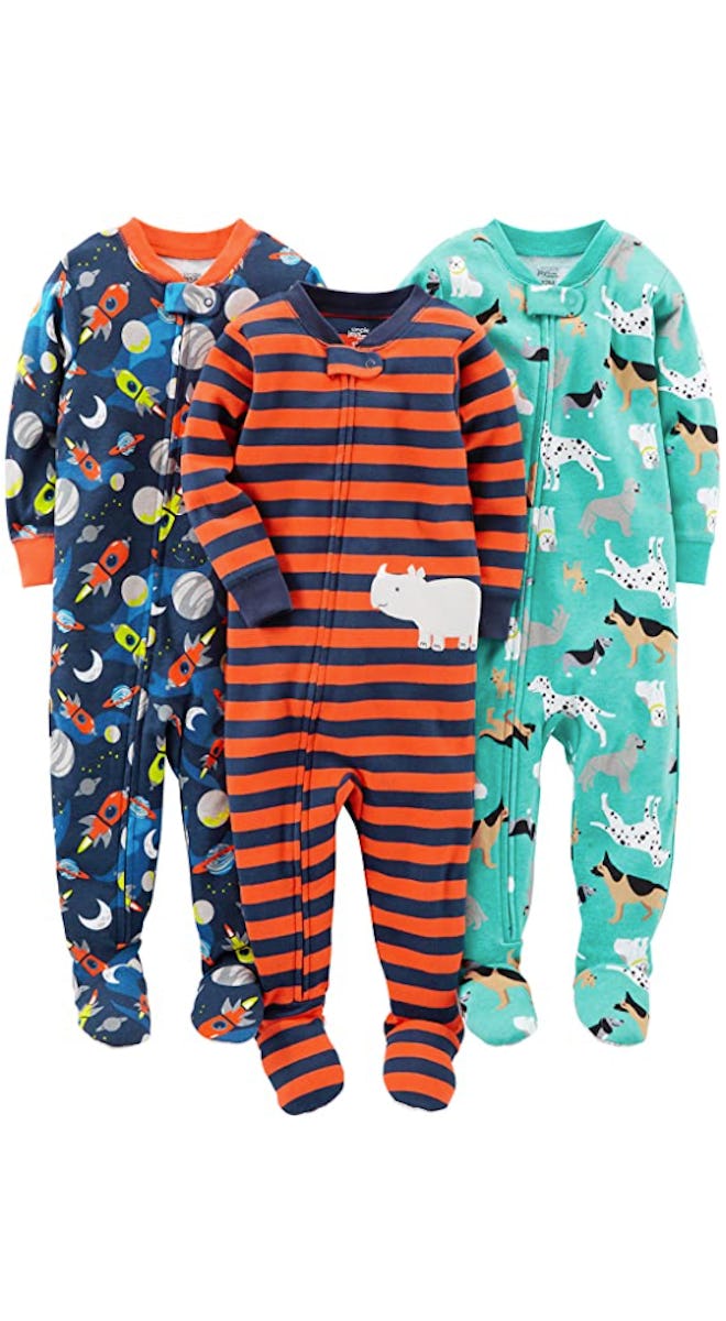 Simple Joys by Carter's Footed Cotton Pajamas (3-Pack)