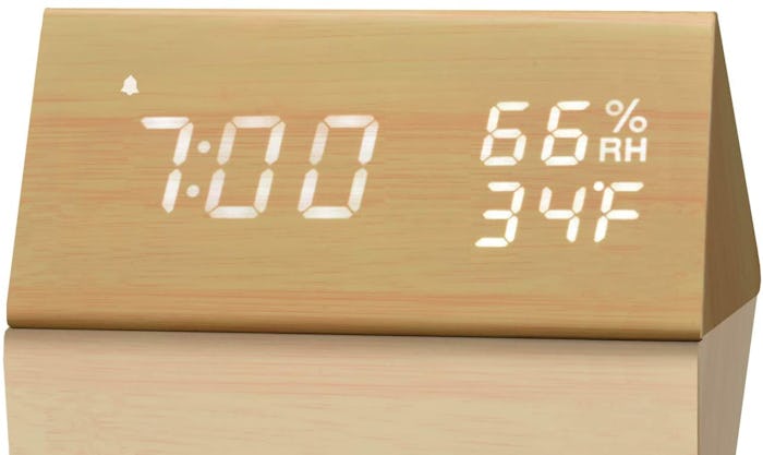 JALL Digital Wooden Alarm Clock