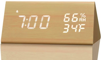 JALL Digital Wooden Alarm Clock