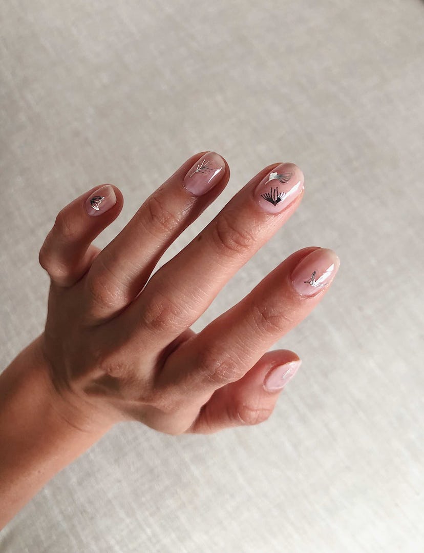 This subtle sheen manicure for New Year's Eve is simple to achieve.